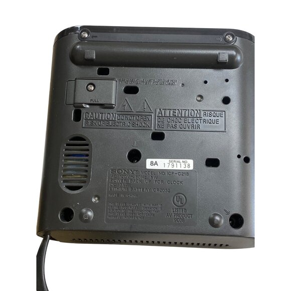 Sony Dream Machine AM/FM Clock Radio Model ICF-C218 - Picture 4 of 8